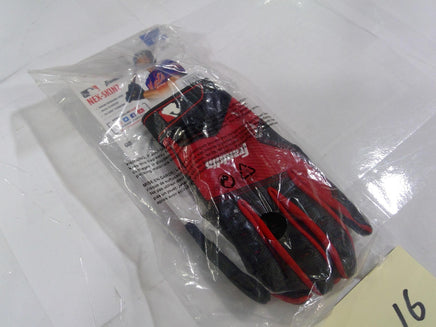 Franklin Nex-Skinz Batting Glove Mens Medium Red Black Baseball Hook Loop MLB