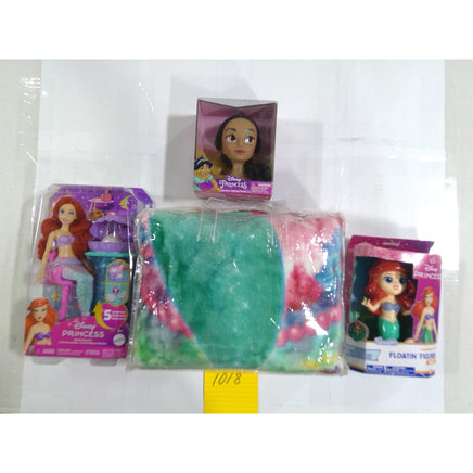Disney Princess Toy Bundle Kids OS Multicolor NEW Ariel Jasmine Blanket Dolls