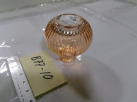 Room Essentials Orange Glass Table Vase Bulb Shape Striped Decorative Home Decor