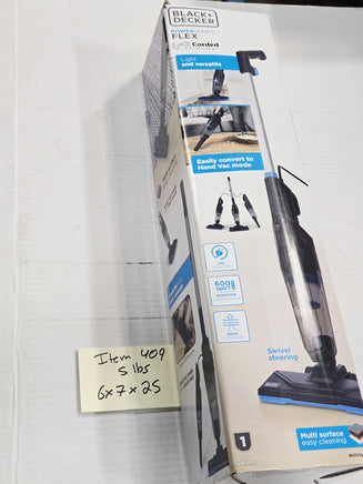 BLACK+DECKER Powerseries Flex 3-in-1 Light Corded Stick Vacuum Swivel HEPA 600W