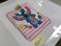 Disney Stitch Gym Bag Girls Medium Pink Striped Drawstring Tropical NWT