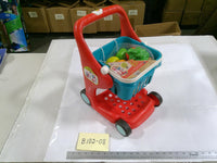 B Toys Shop & Glow Shopping Cart Toy Lights Sounds Kids Ages 1-2 Red New