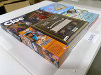 Hasbro Family Board Game Lot Clue Monopoly Jenga Disney Lilo & Stitch Box Two