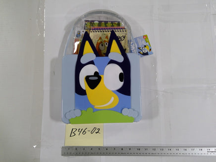 Bluey Creative Case Art Set Tin Carrying Case Kids 3+ Stationery Blue Toy New