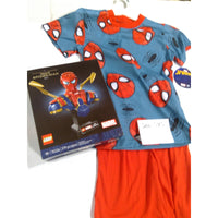 Marvel Spider-Man Pajama Set Boys M 8/10 Blue Red NEW 2-Piece Sleepwear