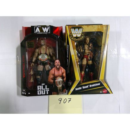 Mattel Jazwares Wrestling Figures Wardlow AEW Justin Bradshaw WWE Legends Good