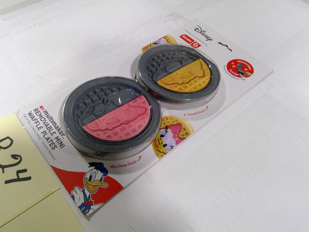 Disney Dash Donald & Daisy Removable Mini Waffle Plates Set Of 2 Gray Metal