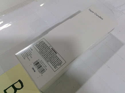 Room Essentials Sculpted Taper Candles White 4ct Medium Dinner Table Decor