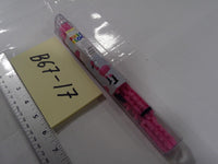Building Blocks Interlocking Brick Tube Construction Toy Set Pink Plastic New