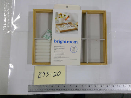 Brightroom Stackable Bamboo Divided Accessory Tray Jewelry Organizer Natural