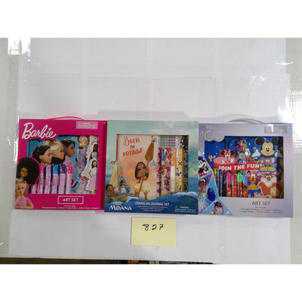 Barbie Moana Disney 100 Art & Journal Set Bundle Kids Multicolor New 3-Pack