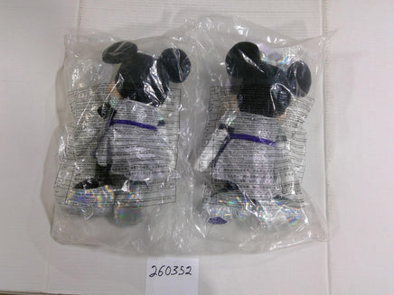 Disney Minnie Mouse Plush Toys Small Silver Purple Outfits Lot 2 New Multicolor