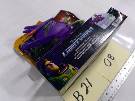 Disney Pixar Lightyear Zurg Fighter Ship Playset Mattel Hyperspeed Purple 4+New