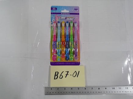 Brush Buddies Care Bears Toothbrushes 6 Pack Soft Bristles Girls Multicolor New