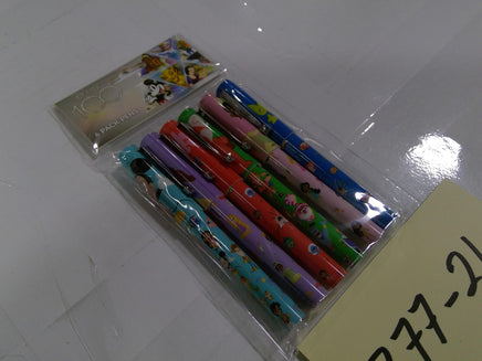 Disney 100 Kids 6 Pack Pens Multicolor Character Print School Supplies Set New