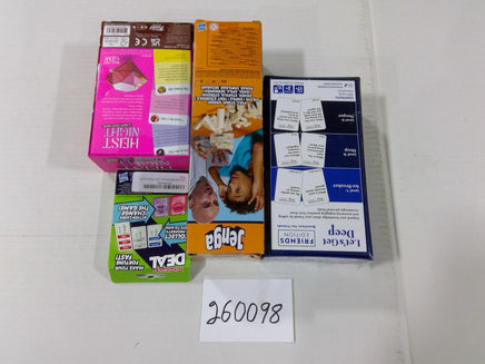 Mixed Lot Jenga Heist Night Monopoly Deal Let's Get Deep Party Card Games Lot 4