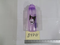 Sanrio Kuromi Water Bottle Purple Plastic Kids Drink Cup With Lid Reusable