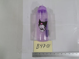 Sanrio Kuromi Water Bottle Purple Plastic Kids Drink Cup With Lid Reusable