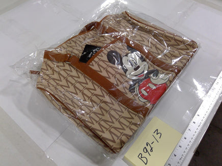 Disney Mickey Mouse Baby Diaper Bag Large Infant Boy Travel Tote Beige New