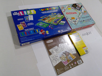 Hasbro Crayola Monopoly Game Of Life Super Mario Family Coloring Lot New Sealed