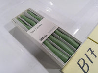 Room Essentials Unscented Taper Candles Green 4ct Medium Dinner Table Decor