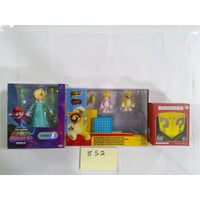 Jakks Super Mario Rosalina Cat Mario Peach Diorama & Block Light New Lot 3pc