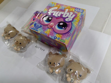 Hasbro Furby Rainbow Interactive Toy Plush Bear Toys Doll Lip Gloss Lot New Set