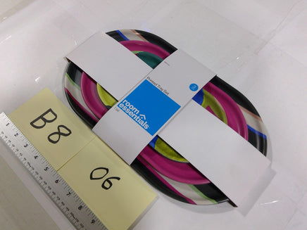 Room Essentials Printed Serving Tray Set Of 3 Large Oval Multicolor Modern