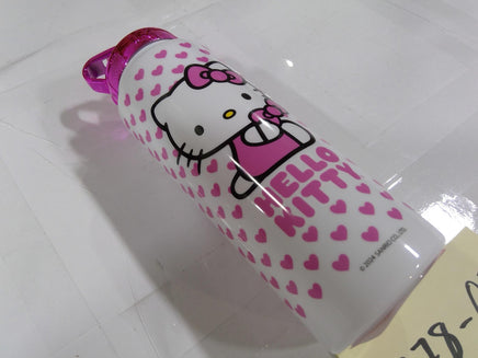 Sanrio Hello Kitty Kids Water Bottle Pink Hearts Plastic Drink Cup With Lid
