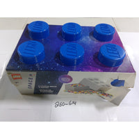 LEGO Storage Brick 6 Knobs Kids Blue Space Galaxy New Damaged Box 4000