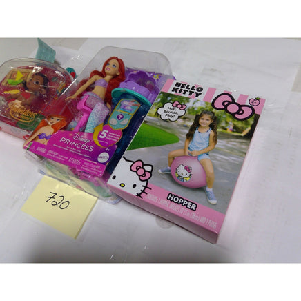 Disney Ariel Moana Hello Kitty Hopper Bundle Kids Toys NEW Damaged Boxes