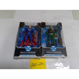McFarlane DC Multiverse Lex Luthor Power Suit Green Arrow Connor Hawke NEW Gold