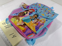 Disney Princess Kids Backpack Pink Blue Girls School Bag Cartoon Print Bookbag