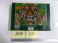Tiger And Tots 1000 Piece Jigsaw Puzzle New Sealed Big Cat Art Page Multicolor