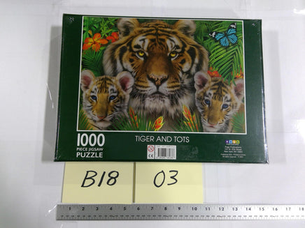 Tiger And Tots 1000 Piece Jigsaw Puzzle New Sealed Big Cat Art Page Multicolor