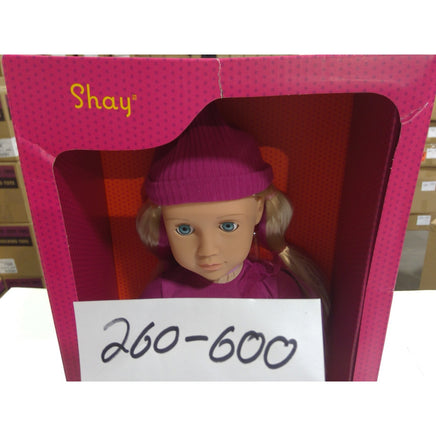 Our Generation Shay Doll 18 Inch Blonde Hair Blue Eyes Purple Orange Outfit New