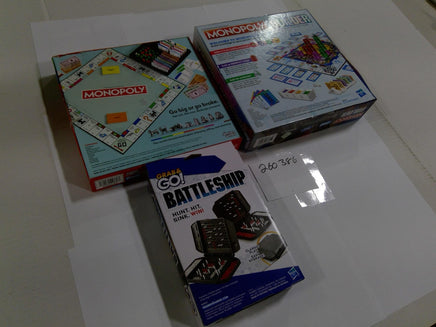 Monopoly Builder Monopoly Battleship Grab & Go Hasbro Game Lot 3 New Sealed