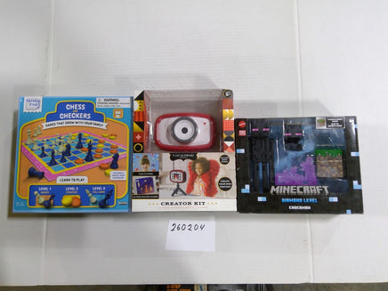 Toy Lot Chess Checkers FAO Schwarz Creator Kit Minecraft Diamond Enderman New