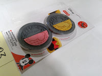 Disney Dash Mickey & Minnie Removable Mini Waffle Plates Set Of 2 Gray Metal