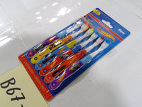 Brush Buddies Hot Wheels Toothbrushes 6 Pack Soft Bristles Kids Boys New