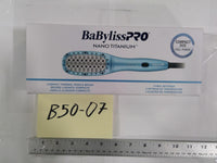 BaBylissPRO Nano Titanium Compact Thermal Paddle Brush 3 Heat Settings Blue New