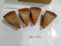Threshold Apple Pie Slice Wax Figural Candles Set Of 4 Unscented Brown Novelty