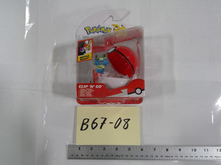 Pokemon Froakie Clip 'N' Go Action Figure Jazwares Poke Ball Red Toy New Sealed