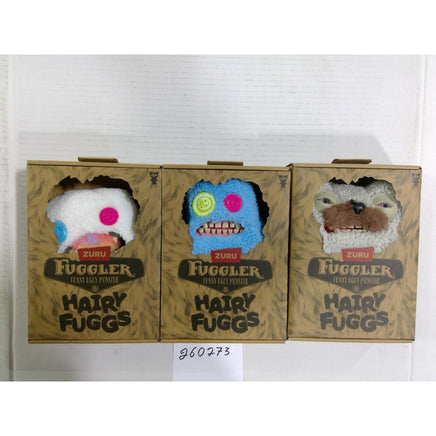 Zuru Fuggler Hairy Fuggs Monster Plush Set of 3 Multicolor New NIB Funny Ugly