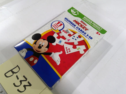 Disney Mickey Number Cards 1-10 Wooden 11 Pieces 3+ Educational Toy New Game