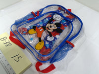 Disney Mickey Mouse Backpack Kids Clear Blue Red Mesh Pockets School Bag NWT