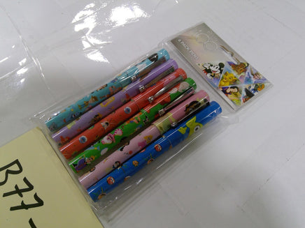 Disney 100 Kids 6 Pack Pens Multicolor Character Print School Supplies Set New