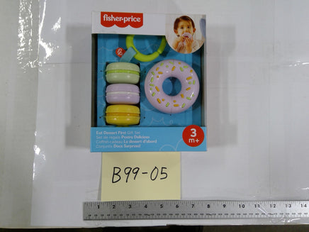 Fisher-Price Eat Dessert First Gift Set Baby Teether Rattle 3m+ Girl Multi GXV83