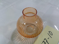 Room Essentials Orange Glass Table Vase Bulb Shape Striped Decorative Home Decor