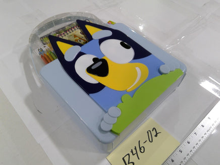 Bluey Creative Case Art Set Tin Carrying Case Kids 3+ Stationery Blue Toy New